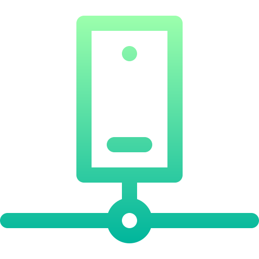teléfono inteligente Basic Gradient Lineal color icono