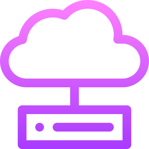 cloud-server Basic Gradient Lineal color icon