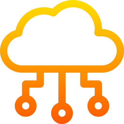 Cloud computing Basic Gradient Lineal color icon