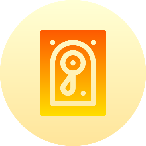 festplatte Basic Gradient Circular icon