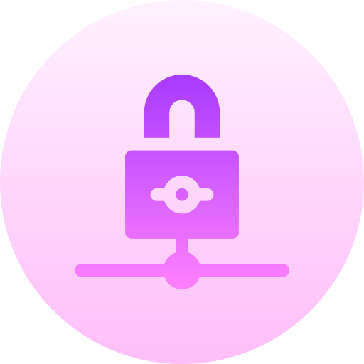 Secured connection Basic Gradient Circular icon