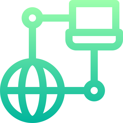 Connection Basic Gradient Lineal color icon