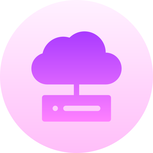 servidor en la nube Basic Gradient Circular icono