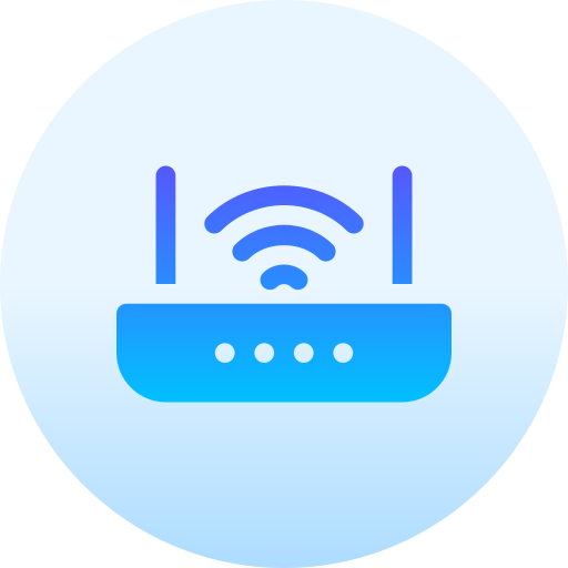 router wifi Basic Gradient Circular ikona