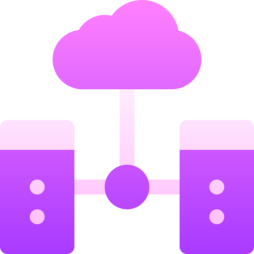 Cloud computing Basic Gradient Gradient icon