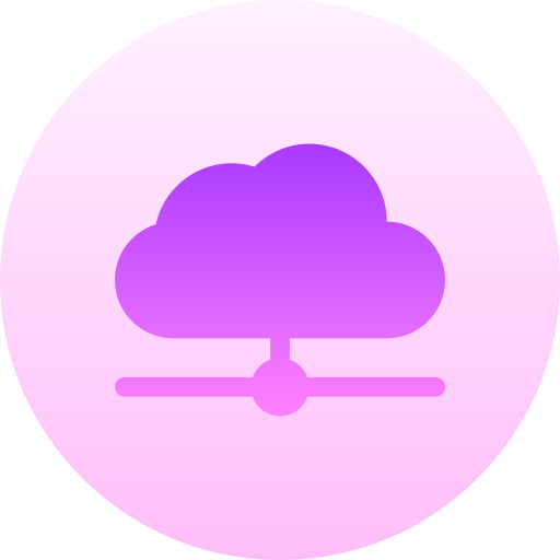 chmura obliczeniowa Basic Gradient Circular ikona