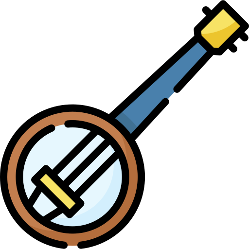 banjo Special Lineal color icono