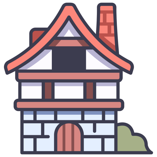 Medieval house MaxIcons Lineal color icon