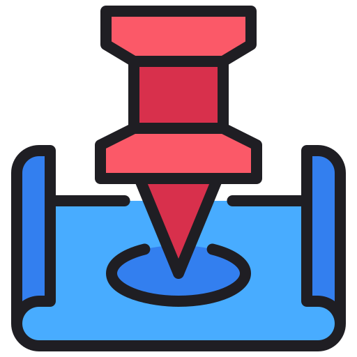 Pin Generic Outline Color icon