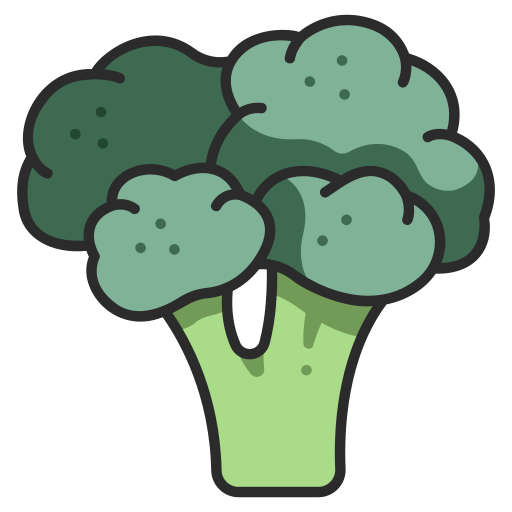 broccoli MaxIcons Lineal color icona