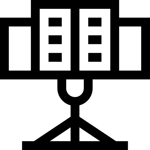 muziekstandaard Basic Straight Lineal icoon