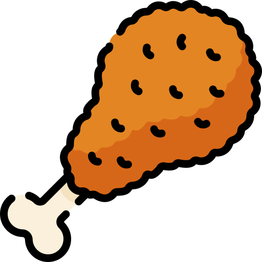 Fried chicken Special Lineal color icon