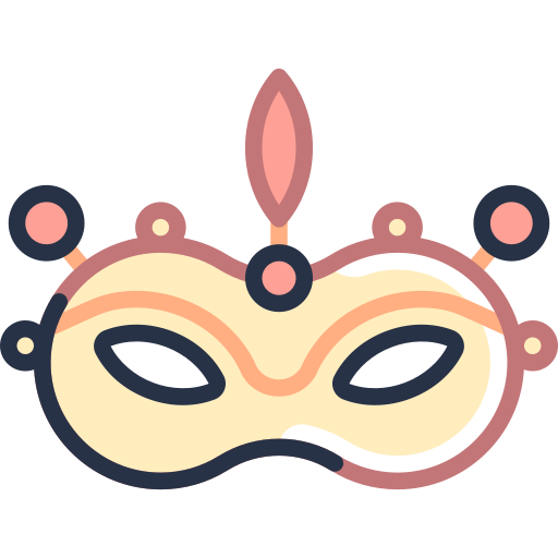 Carnival mask Special Meteor Lineal color icon