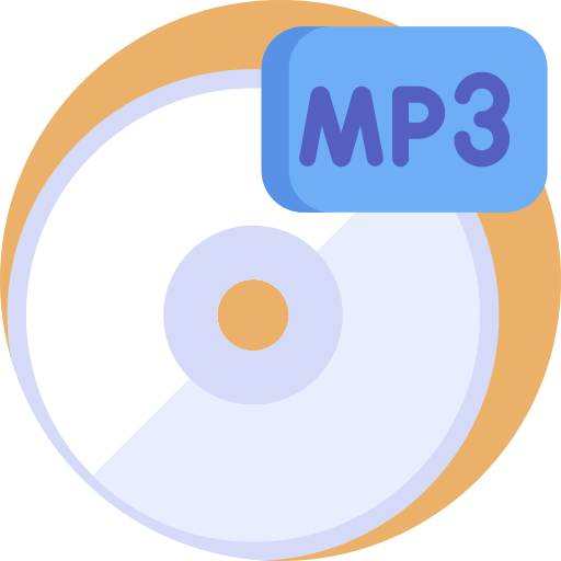 mp3 Detailed Flat Circular Flat ikona