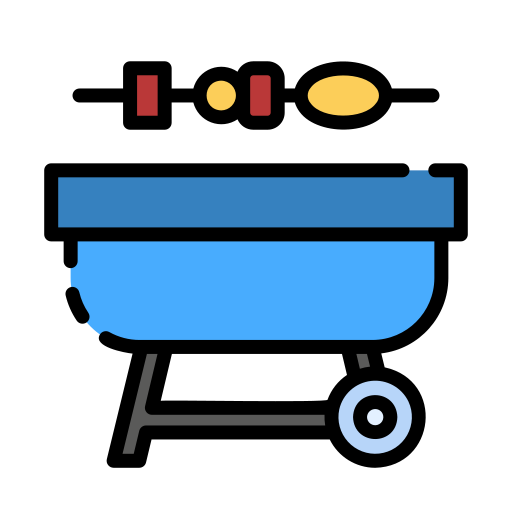 Barbecue Good Ware Lineal Color icon