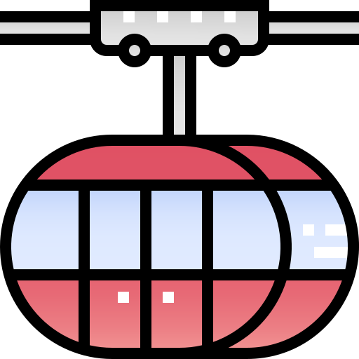Вагон фуникулера Pixelmeetup Lineal Color иконка