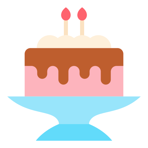 pastel de cumpleaños Good Ware Flat icono