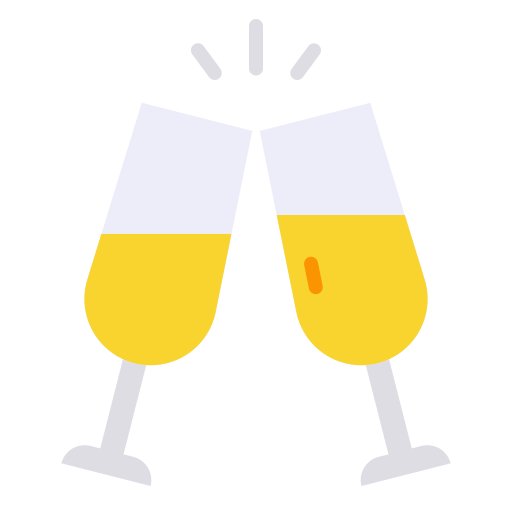 copa de champagne Good Ware Flat icono