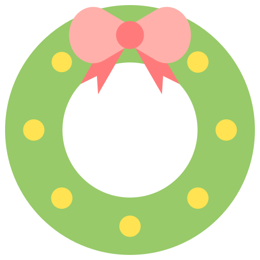 Christmas wreath Flaticons Flat icon