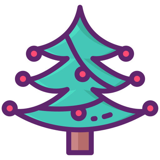 árbol de navidad Flaticons Lineal Color icono