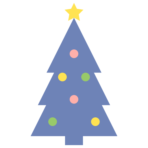 Рождественская елка Flaticons Flat иконка