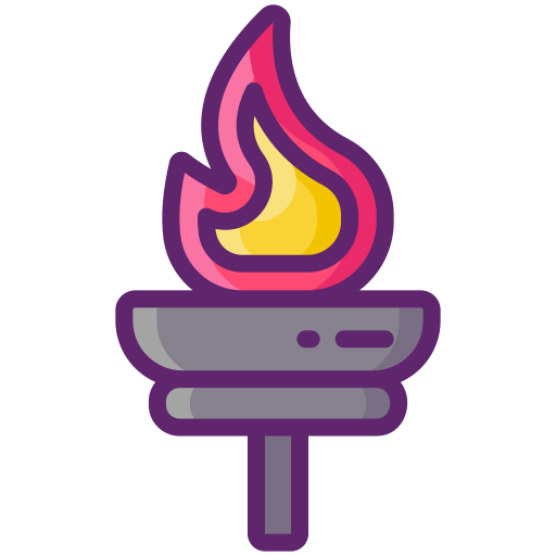 Олимпийский огонь Flaticons Lineal Color иконка