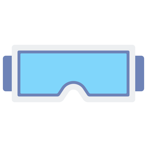 occhiali da sci Flaticons Flat icona