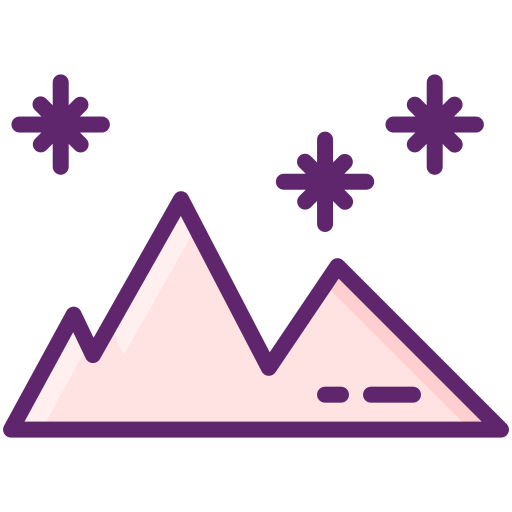 montaña Flaticons Lineal Color icono