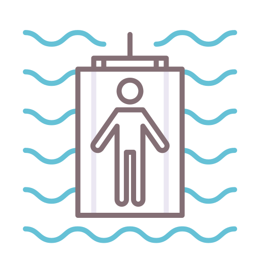 Shark cage Flaticons Lineal Color icon