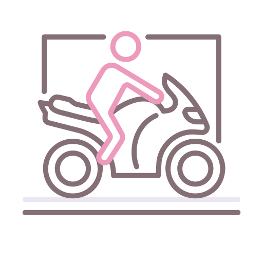 motocicleta Flaticons Lineal Color icono