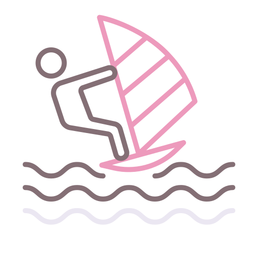 windsurfen Flaticons Lineal Color icon