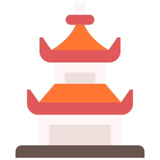 chinesischer tempel Good Ware Flat icon