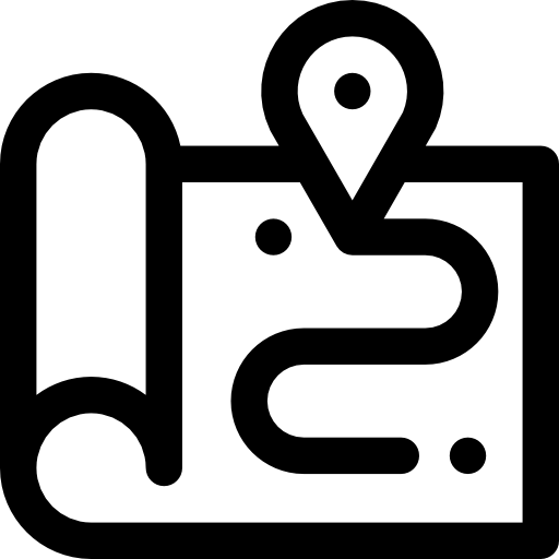 mapa Basic Rounded Lineal icono
