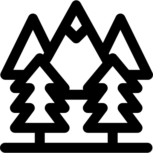 montagna Basic Rounded Lineal icona