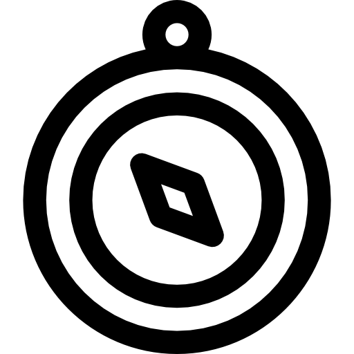 bussola Basic Rounded Lineal icona