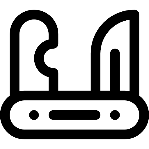 scyzoryk Basic Rounded Lineal ikona