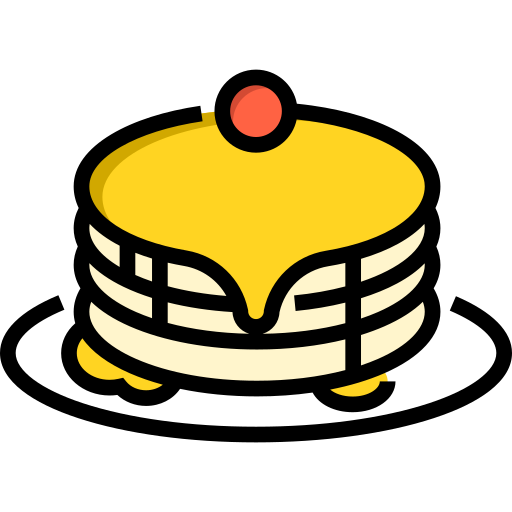 パンケーキ Detailed Straight Lineal color icon