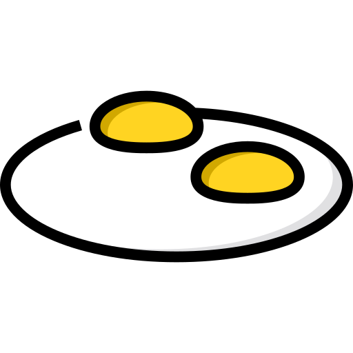 huevos fritos Detailed Straight Lineal color icono