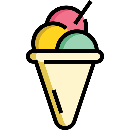 helado Detailed Straight Lineal color icono