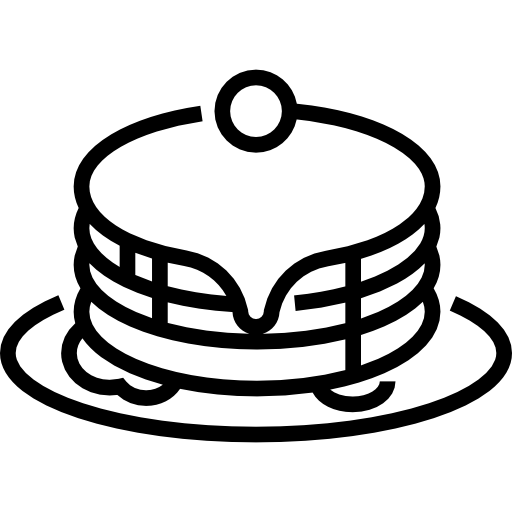 パンケーキ Detailed Straight Lineal icon