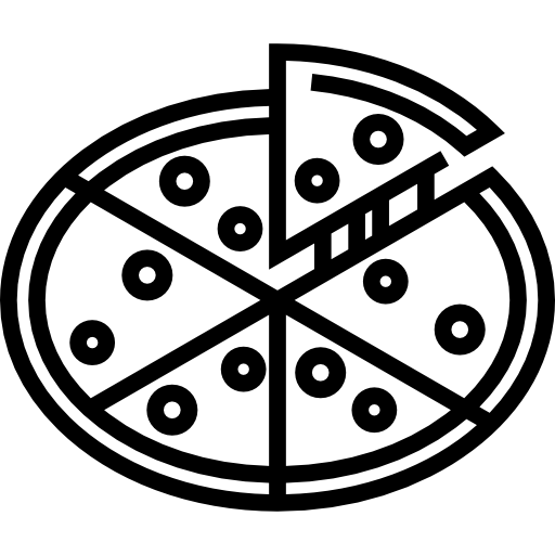 pizza Detailed Straight Lineal ikona