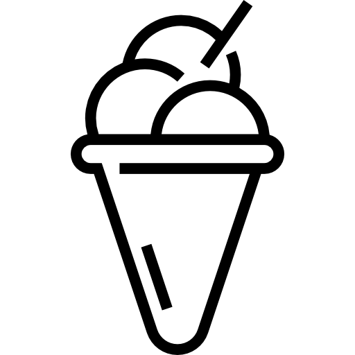 crème glacée Detailed Straight Lineal Icône