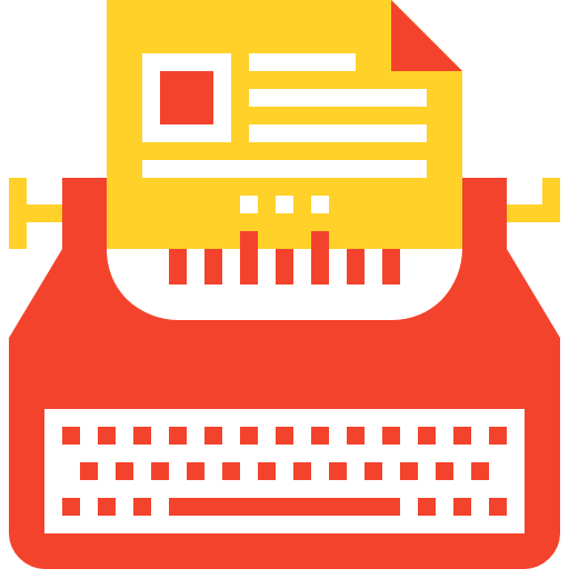 Typewriter Maxim Basinski Premium Yellow and Red icon