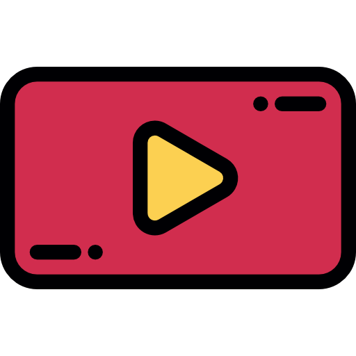 Multimedia player Detailed Rounded Lineal color icon