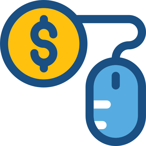 pay per click Prosymbols Duotone icon