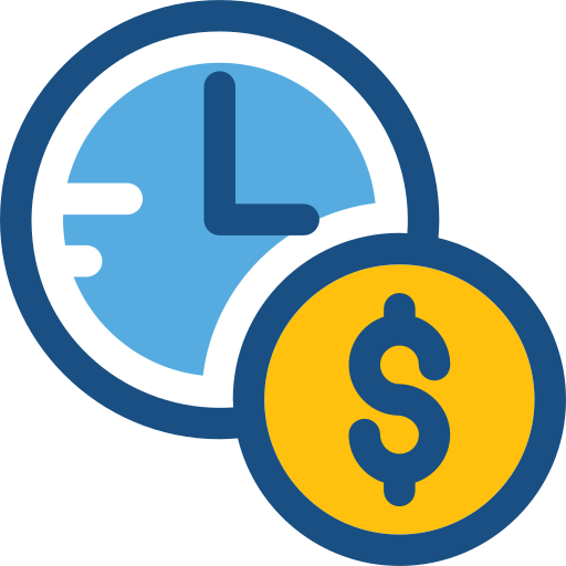 el tiempo es dinero Prosymbols Duotone icono