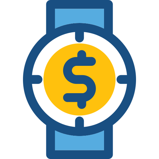 tijd is geld Prosymbols Duotone icoon