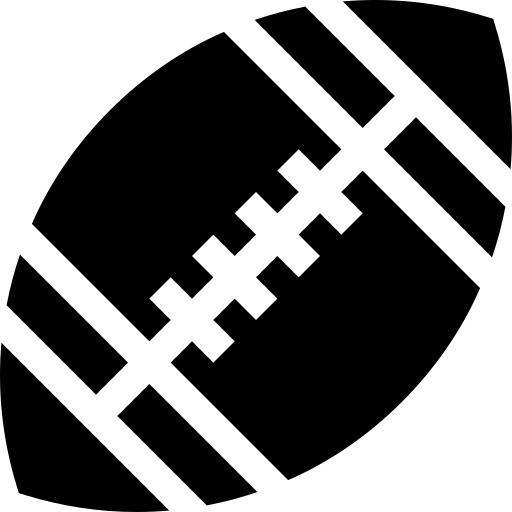 football américain Basic Straight Filled Icône