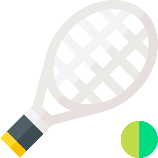raquete de tênis Basic Straight Flat Ícone