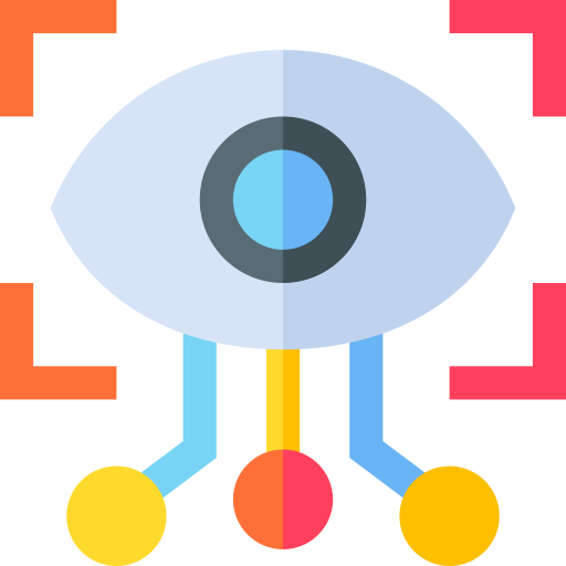 Eye scanner Basic Straight Flat icon